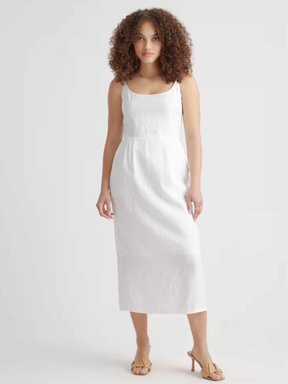 Quince Linen Scoop Neck Dress